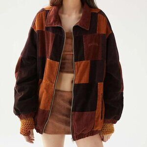 Urban Outfitters Patchwork Jacket - Brown and Orange